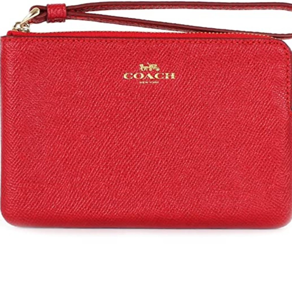 NWOT Coach Red Leather Wristlet
